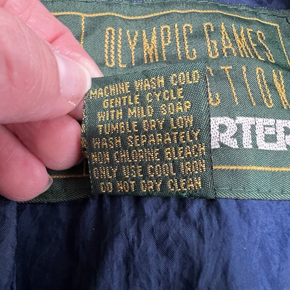 Vintage‎ 1996 Starter Men's XL Olympic Atlanta Summer Games Jacket Flag Patches